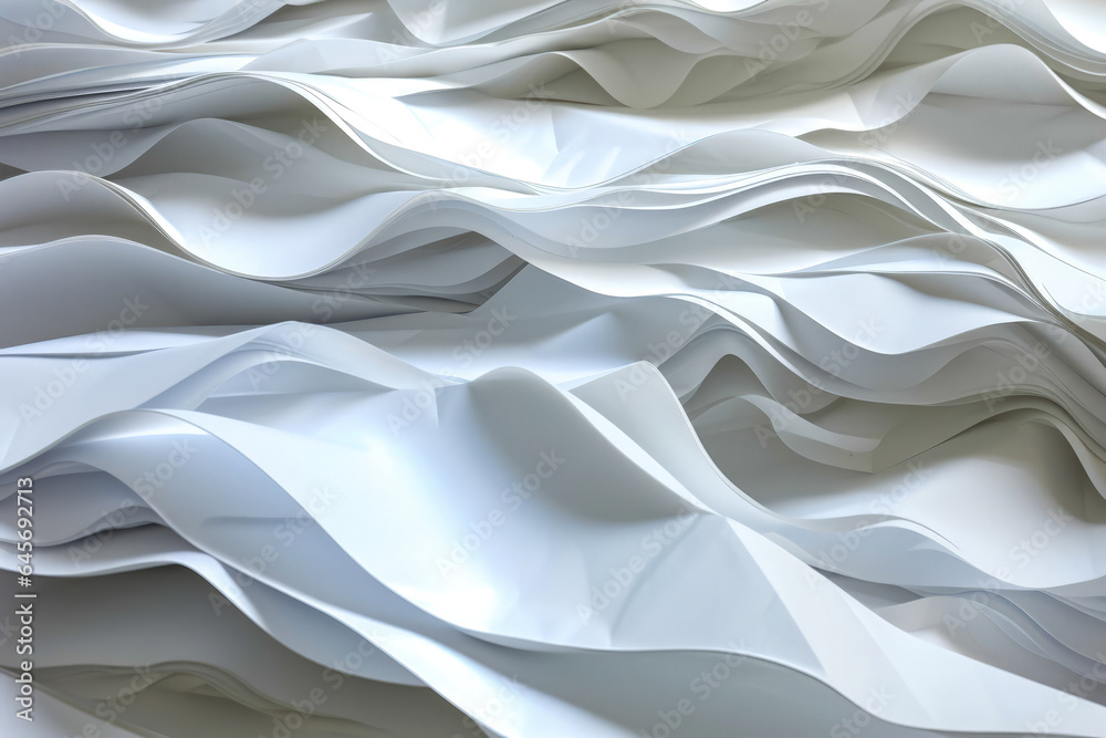 A white paper background showcasing elegant swirls and waves, artistically styled to resemble stacked piles. A white paper background showcasing elegant swirls and waves, artistically styled to resemble stacked piles.