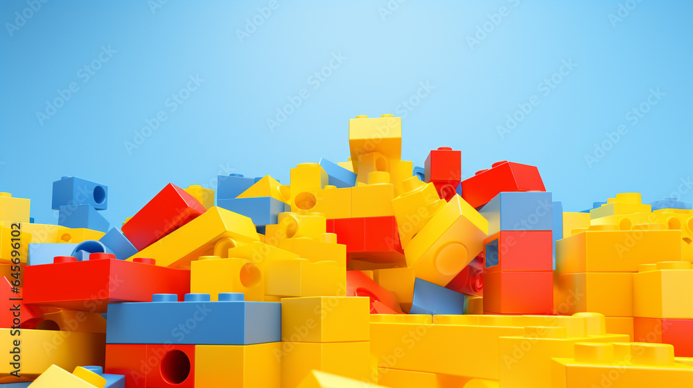 Obraz premium blocks background with copy space. Generative AI