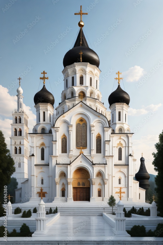 Fototapeta premium Church architectural elements made with Generative AI