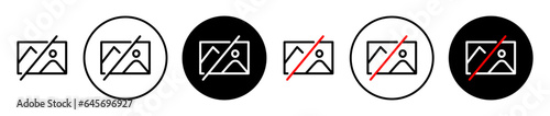 no image vector icon set. image not available symbol. missing thumbnail photo vector symbol in black color.