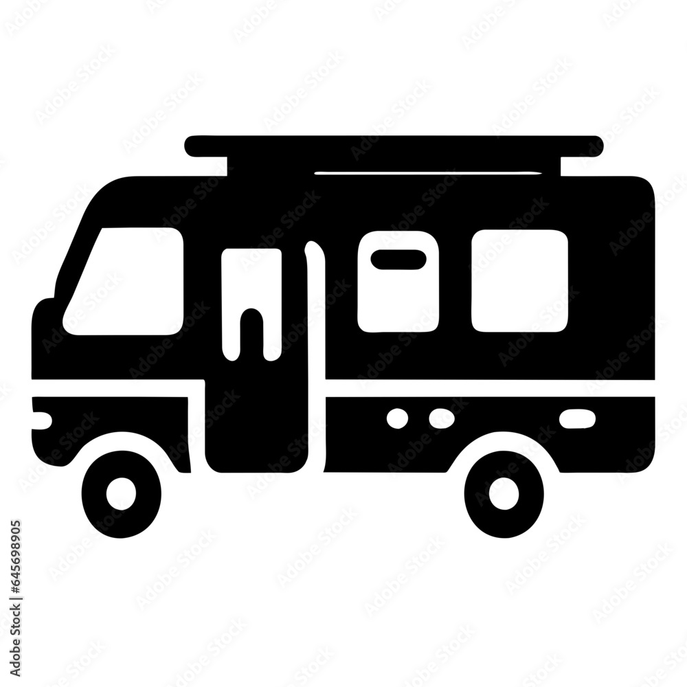 Recreational vehicle icon pictogram