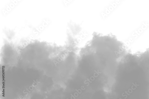 Biały dym, chmura, na przeźroczystym tle. PNG
