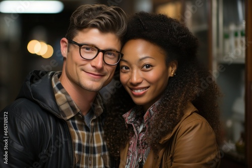 interracial couple portrait