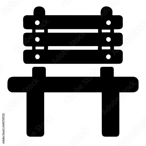 bench icon pictogram