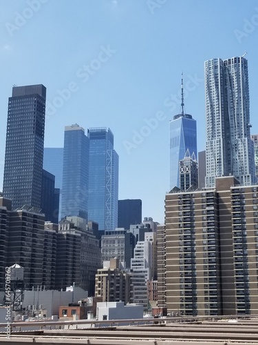 city skyline of Manhattan