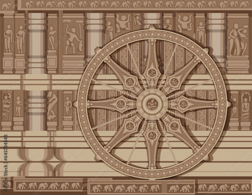Konark Wheel - Sun Temple - Odisha - Icon