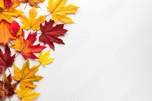 autumn leaves background isolated on white background with space for text png