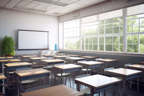 empty classroom at school
