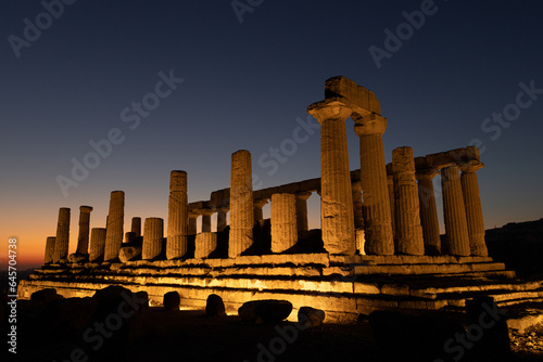 Antique Greek Temple Ruin From the Valley of the Temples in Agrigente, Sicily 