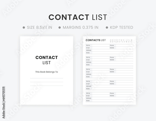 Contact List Template Small Business. Contact List Planner Template. Business Emergency Contact List Template