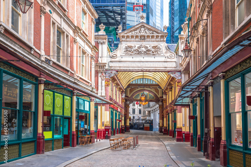 Canvas Print Leadenhall Market in London City colorful historic architecture view