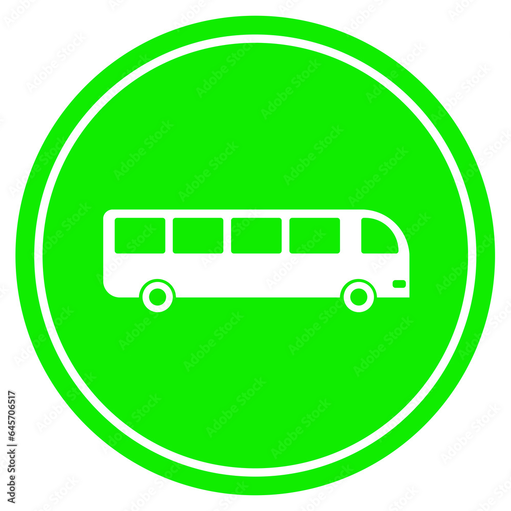 green bus station sign circle icon green bus station sign circle icon