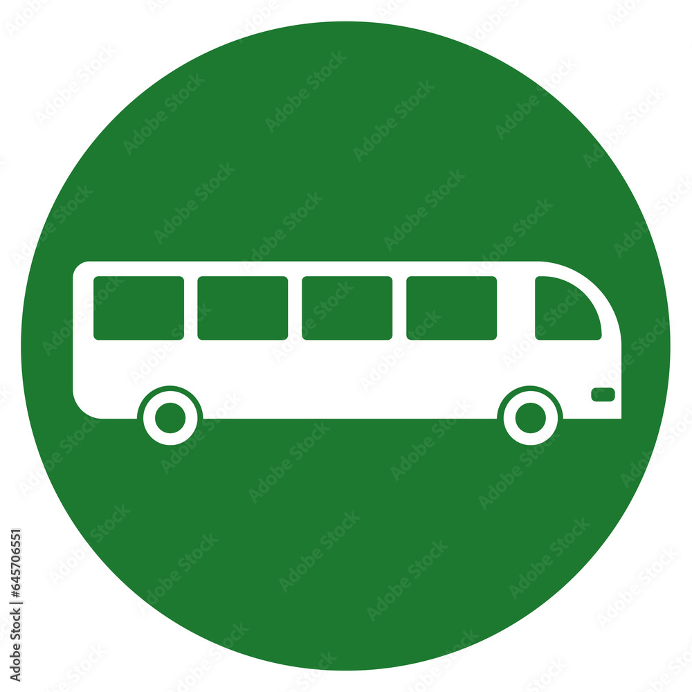green bus station sign circle icon green bus station sign circle icon