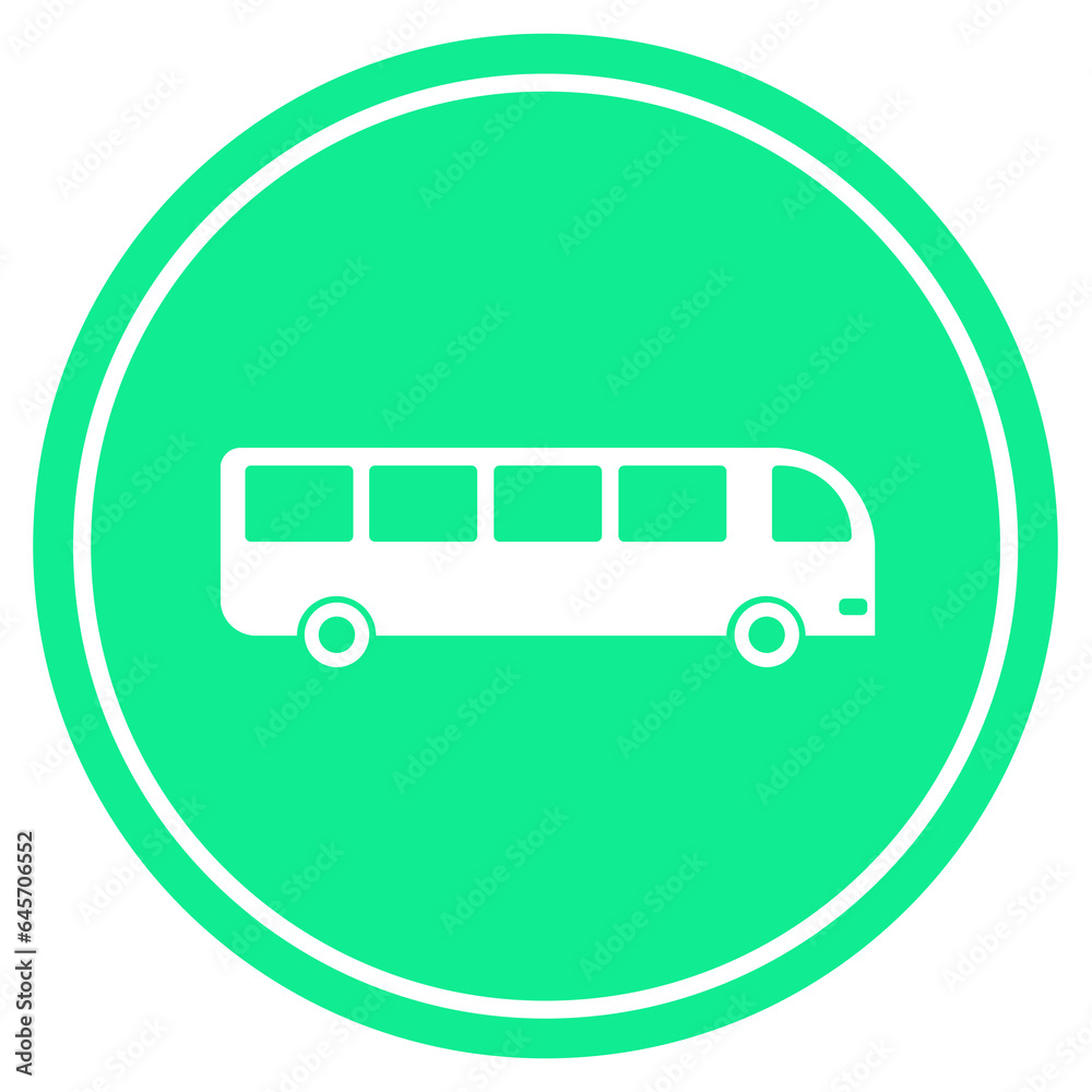 green mint bus station sign circle icon green mint bus station sign circle icon