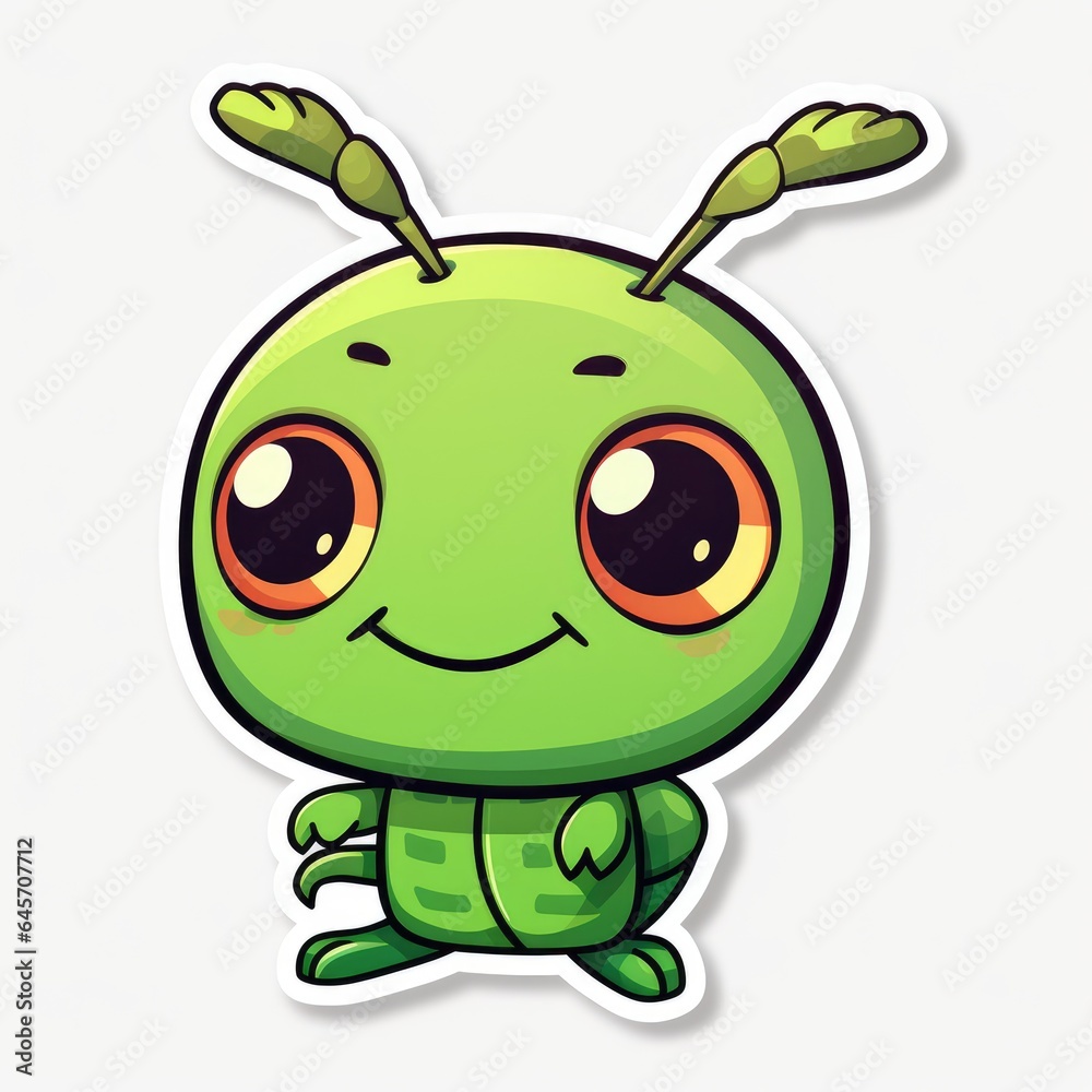 Naklejka premium cute grasshopper