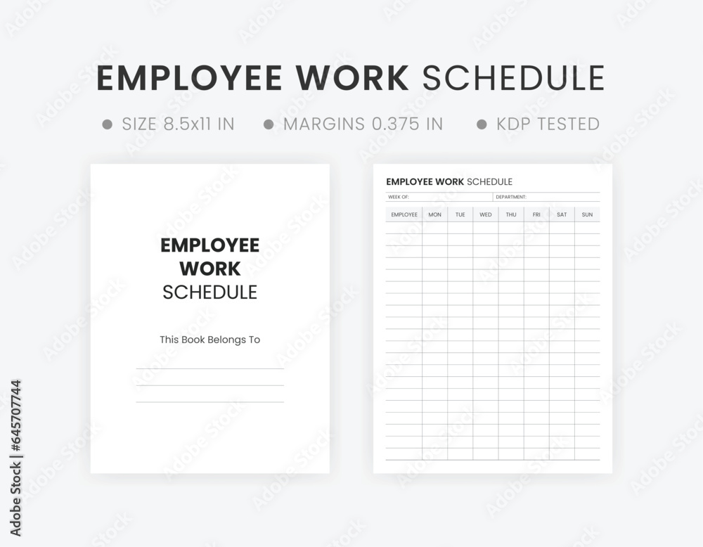 Employee Work Schedule Template. Employee Scheduling for Small Business