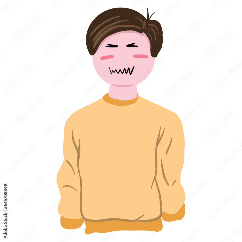 Casual Male Avatar 03 ,good for graphic resources, avatar on social media, apps, websites, sticker for merch and more. 