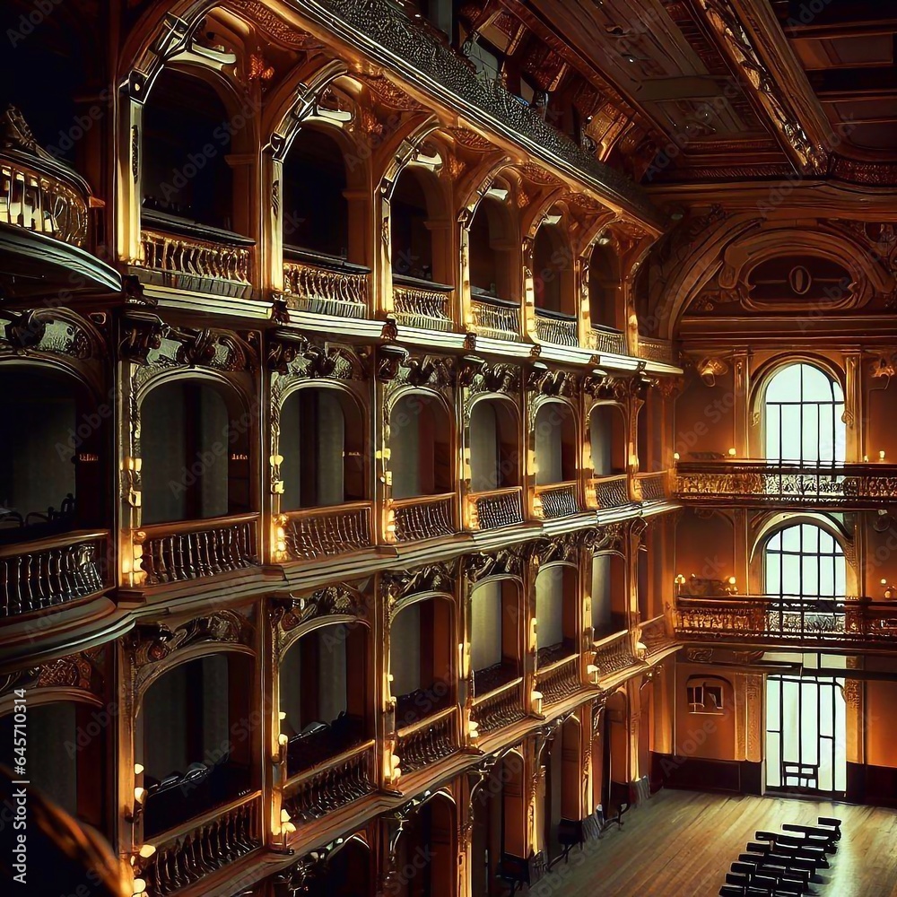 interior of an opera house with balconies