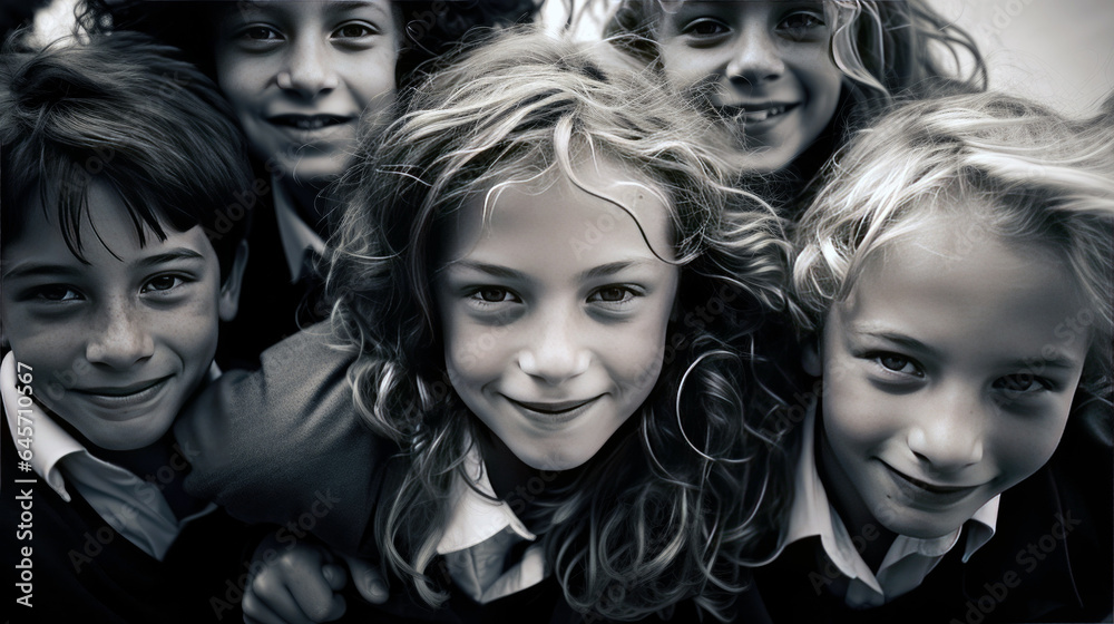 portrait of group of children portrait of group of children