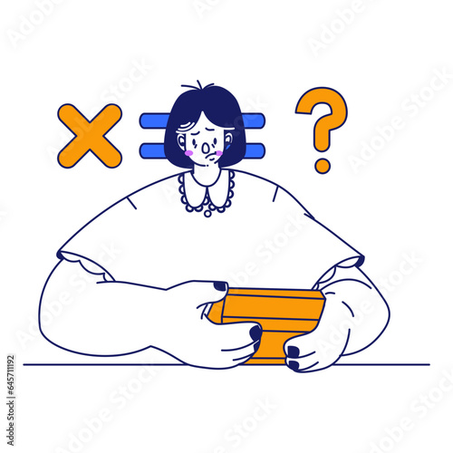 Girl unable to solve an equation