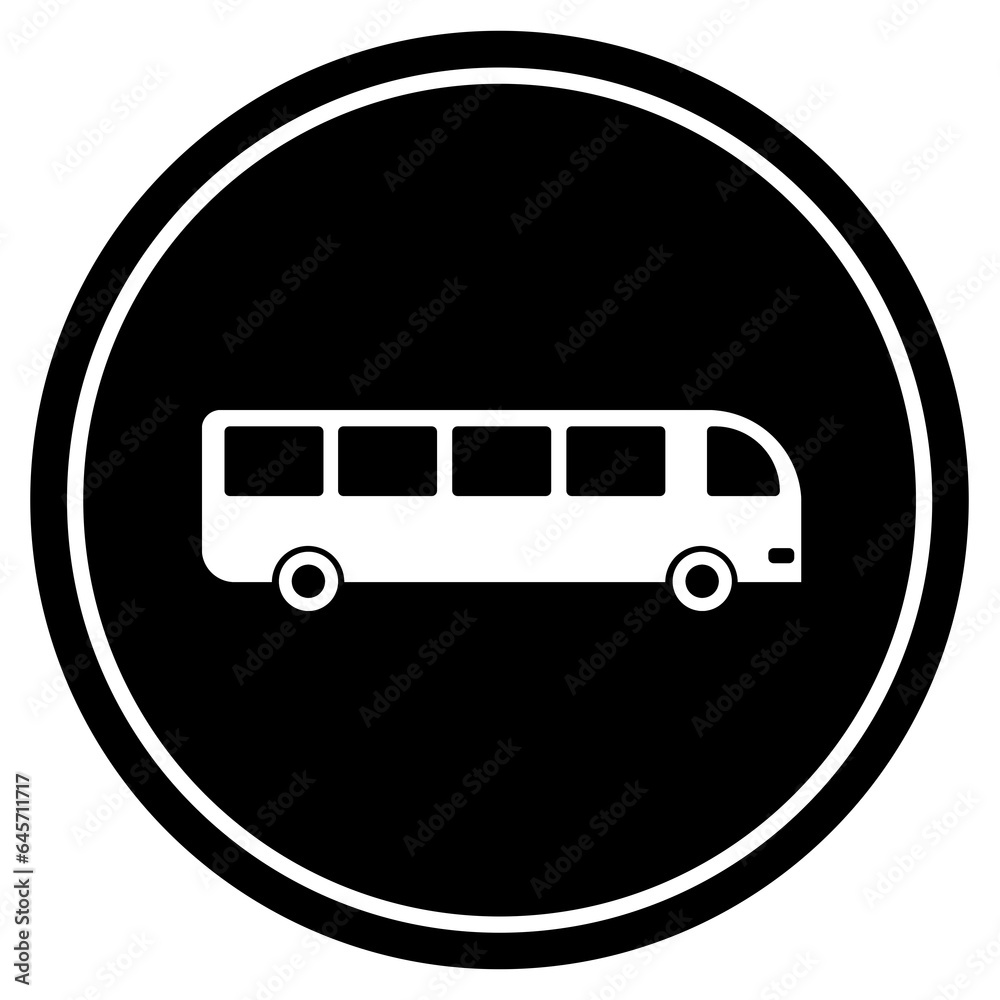 black bus station sign circle icon black bus station sign circle icon