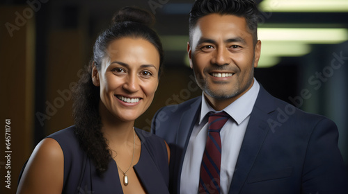 portrait of poc woman and man in office workplace partnership representing workplace diversity
