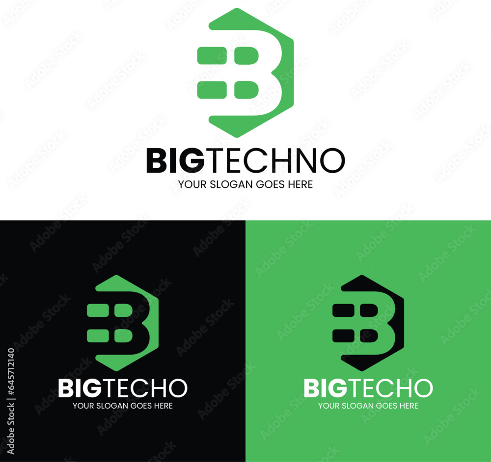 Business tech logo, b logo, B letter logo, b alphabet logo, digital logo, corporate company logo