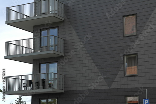 Photography Modern apartment buildings in the city of Stockholm.