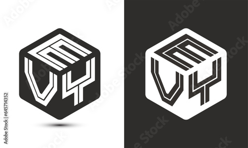 EVY letter logo design with illustrator cube logo, vector logo modern alphabet font overlap style. photo