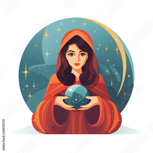 Fortune teller simple icon photo