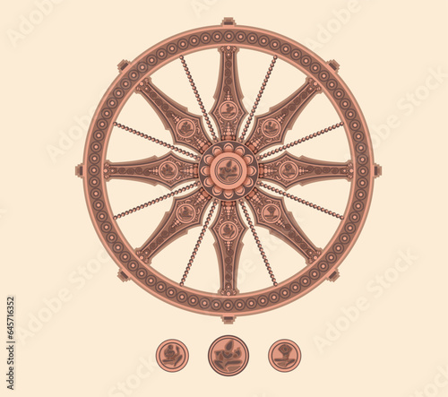 Konark Wheel - Sun Temple - Odisha - Icon