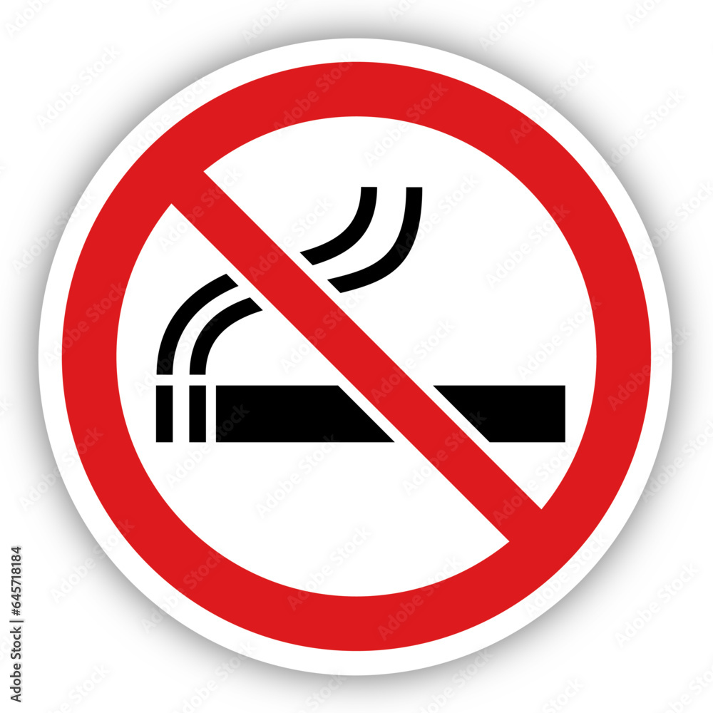 Panneau interdiction signalisation interdit rond rouge fumer fumeur