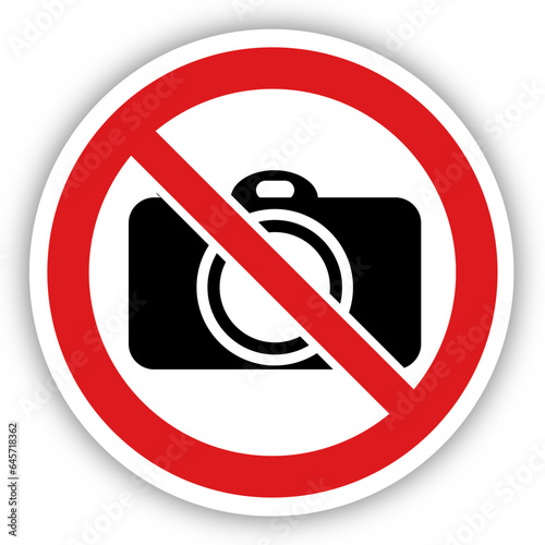 Panneau interdiction signalisation interdit rond rouge photo