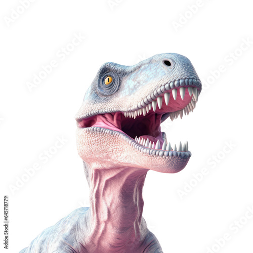 Shantungosaurus dinosaur alone in transparent background illustration