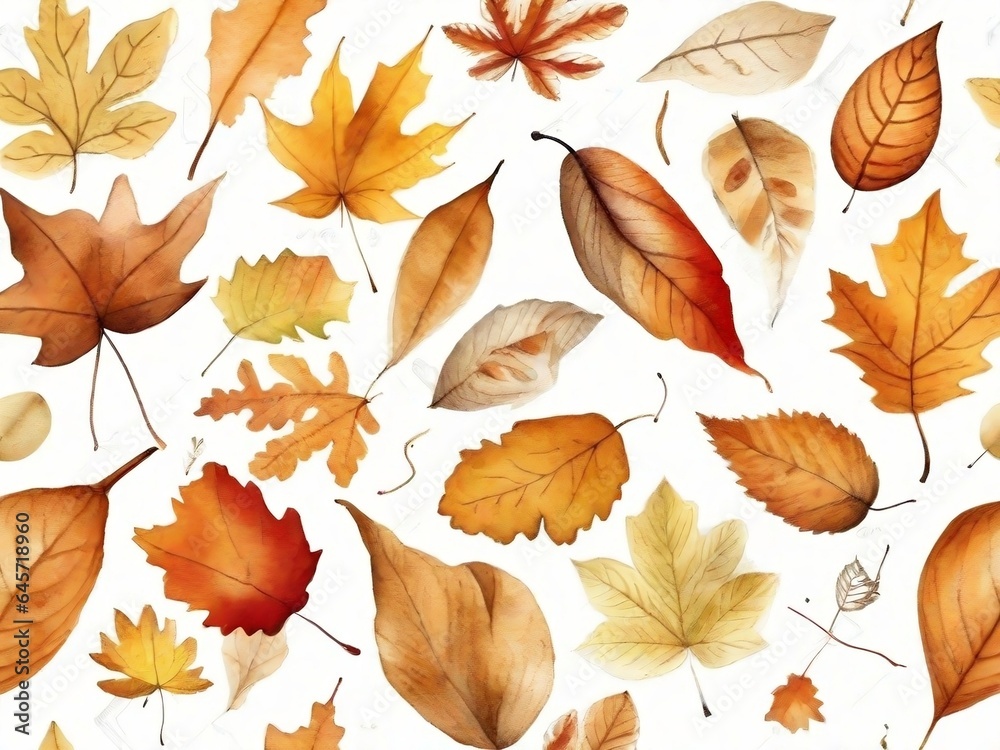 Realistic falling leaves. Autumn forest maple leaf in september season, flying orange foliage from tree on ground transparent background isolated template exact vector illustration of fall autumn Realistic falling leaves. Autumn forest maple leaf in september season, flying orange foliage from tree on ground transparent background isolated template exact vector illustration of fall autumn