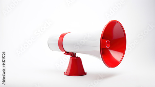 Megaphone on white background space for text.