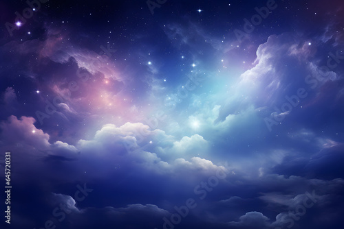 Wallpaper of stars and clouds in the galaxy