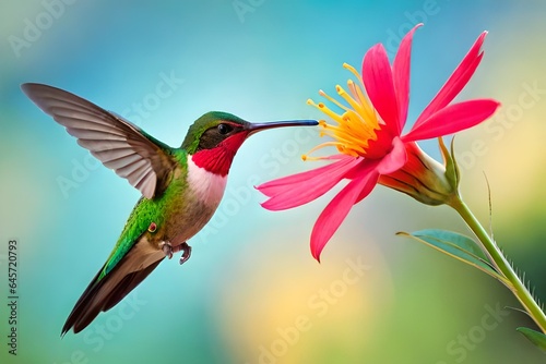 hummingbird on flower © mahmoona