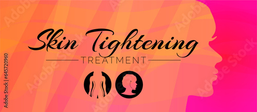 Skin Tightening Laser Treament Colorful Background Illustration