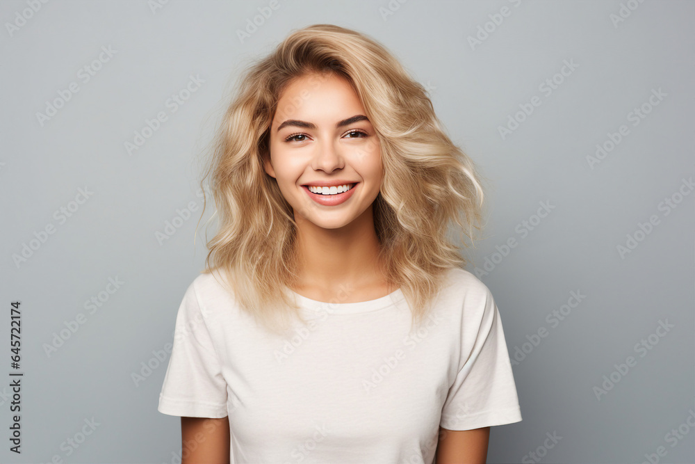 Woman portrait made with Generative AI technology Woman portrait made with Generative AI technology