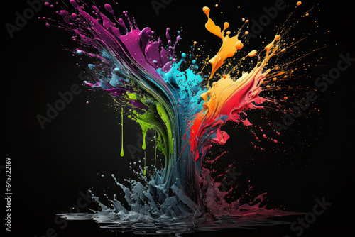 Paint Splash color Wallpaper on background