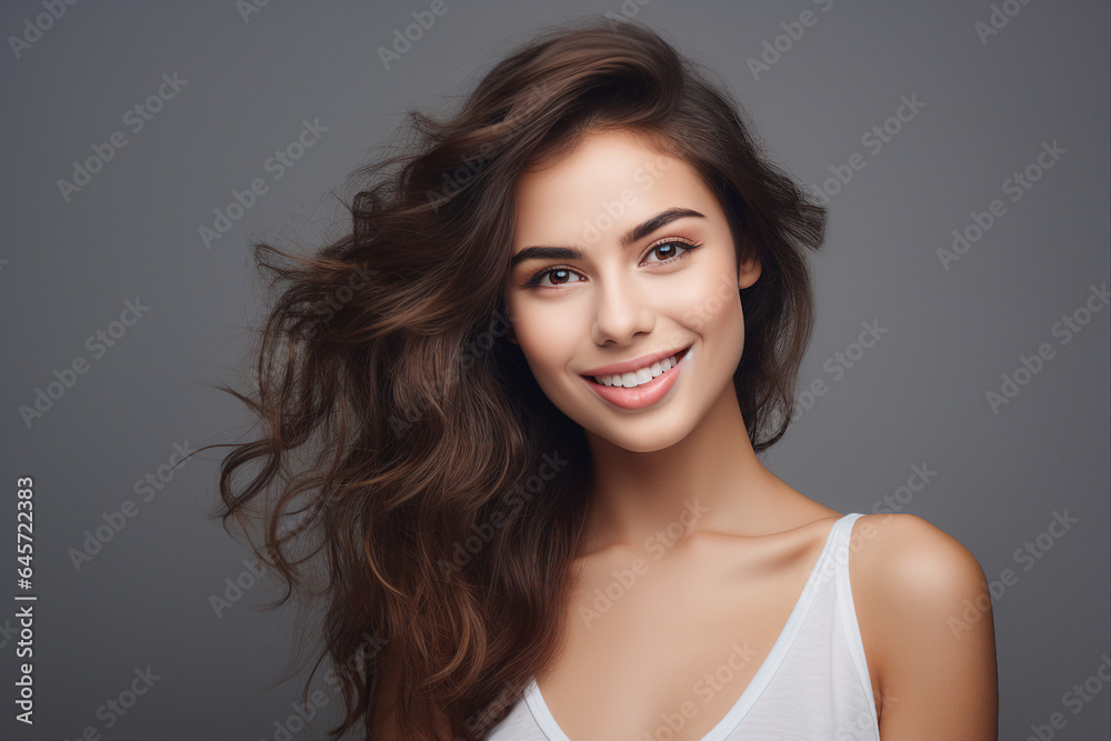 Woman portrait made with Generative AI technology Woman portrait made with Generative AI technology