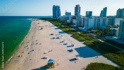 Miami south beach aerial daylight 