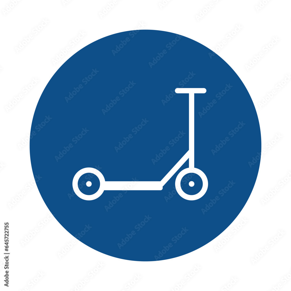 Vector image of the electric scooter icon. The icon of a place for parking scooters or driving. EPS 10 Vector image of the electric scooter icon. The icon of a place for parking scooters or driving. EPS 10