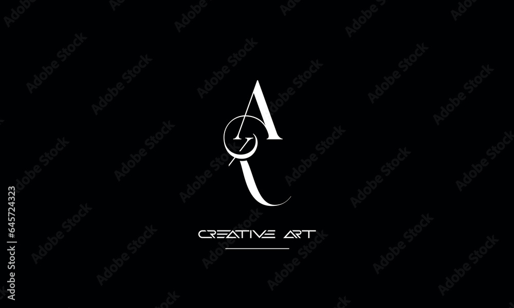 AK, KA, A, K abstract letters logo monogram