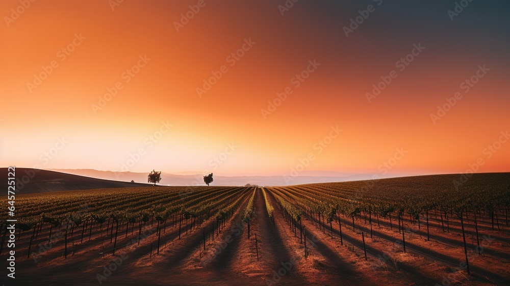 Obraz premium sunset over the field