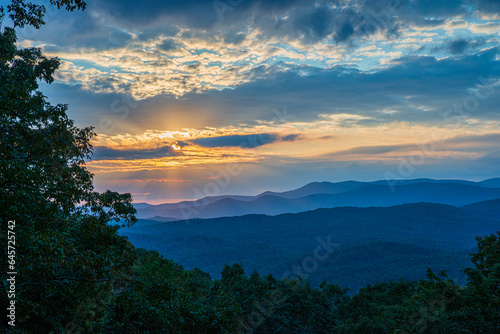 Sun Setting Over the Smoky Mountains