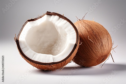 coconut on a white background