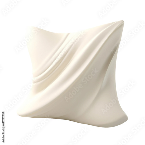 Wedge Ivory Pillow Relaxation and Rest isolated background. Generative AI