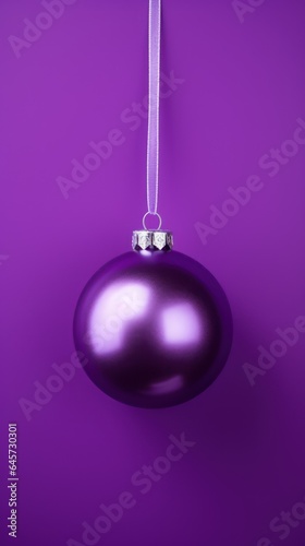 purple christmas tree bauble